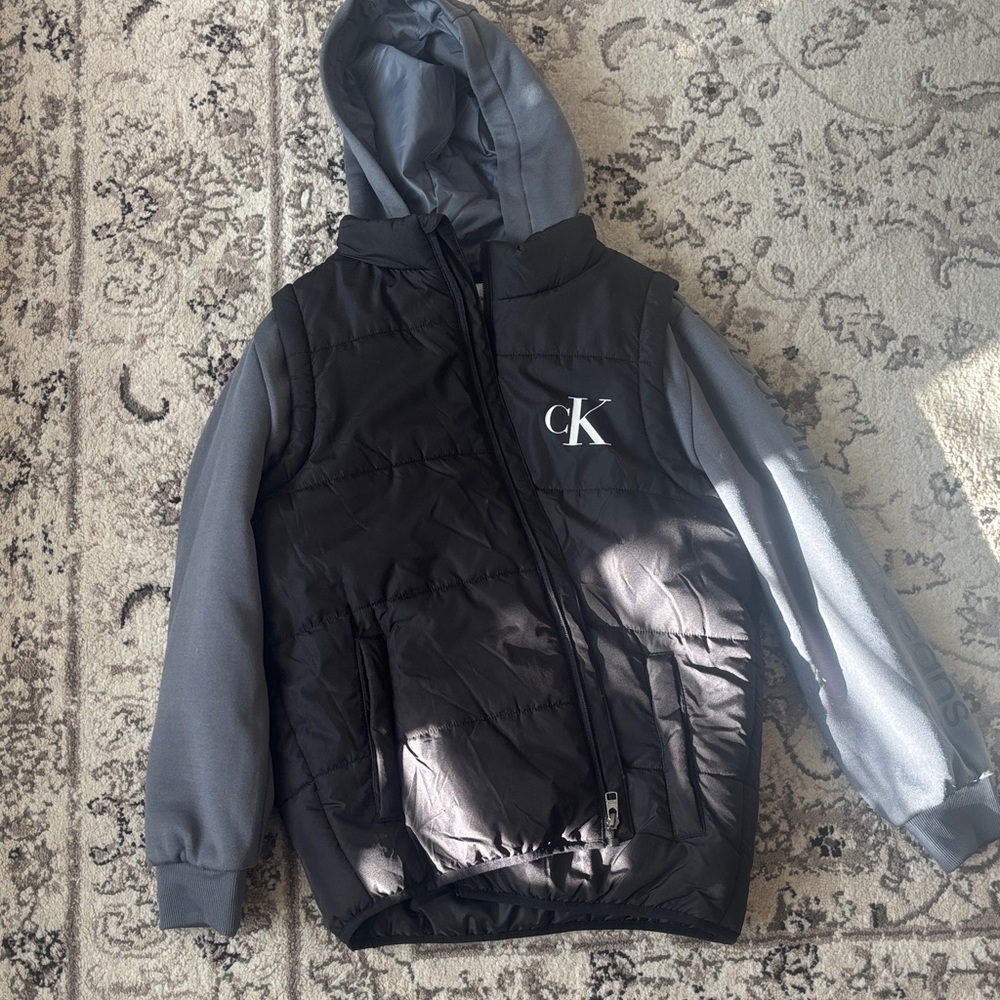 Calvin Klein Kids Black and Gray Vest Jacket-Never Worn